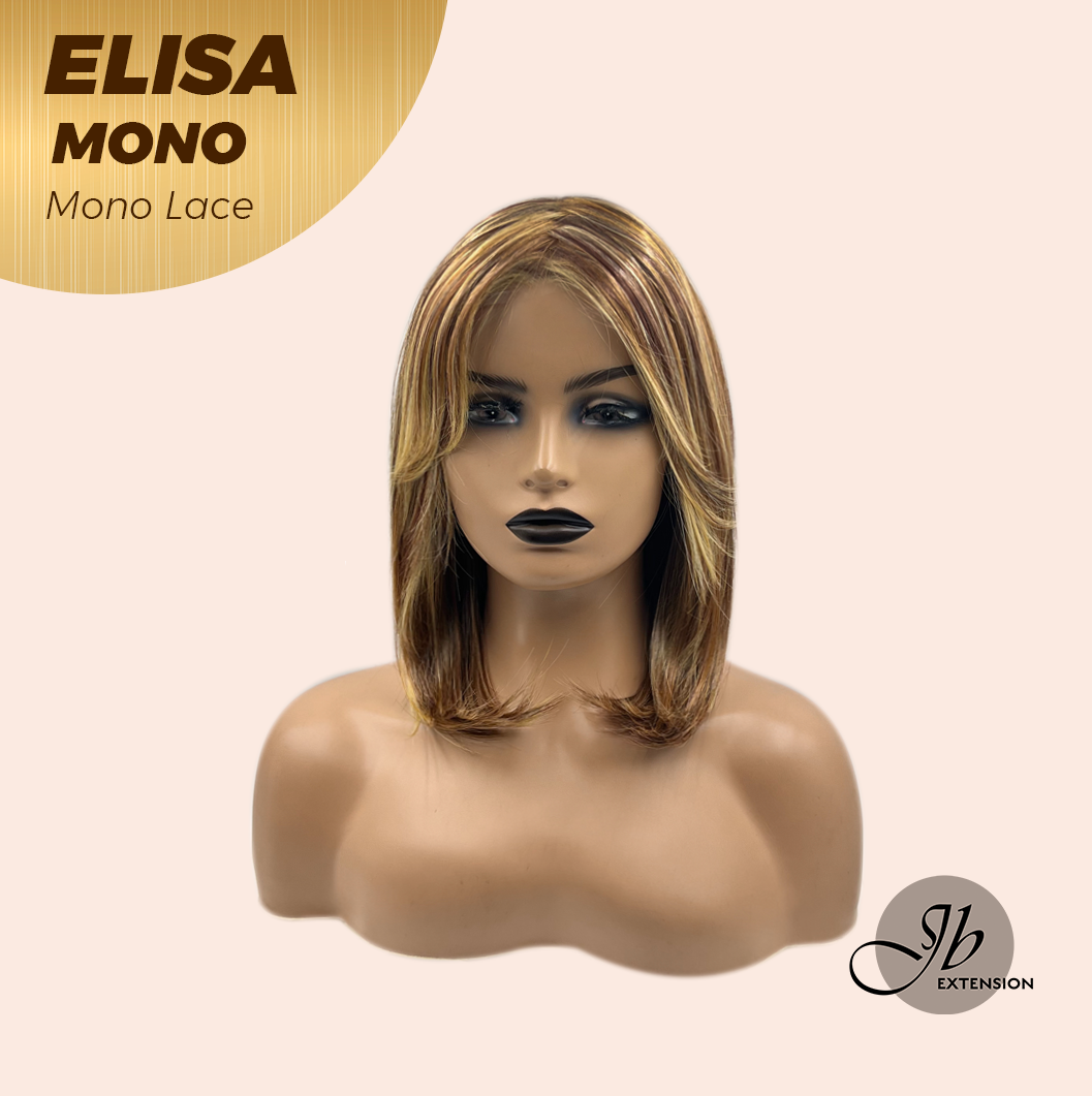 [PRE-ORDER] JBEXTENSION ELISA MONO Monofilament Handmade Wig 6X5 Full Monofilament Hand Tied Top Wig 16 Inches Crème Caramel Mono Lace Wig With Anti-slip Silicone Strips Glueless Wig ELISA MONO【BENDY EAR TABS】