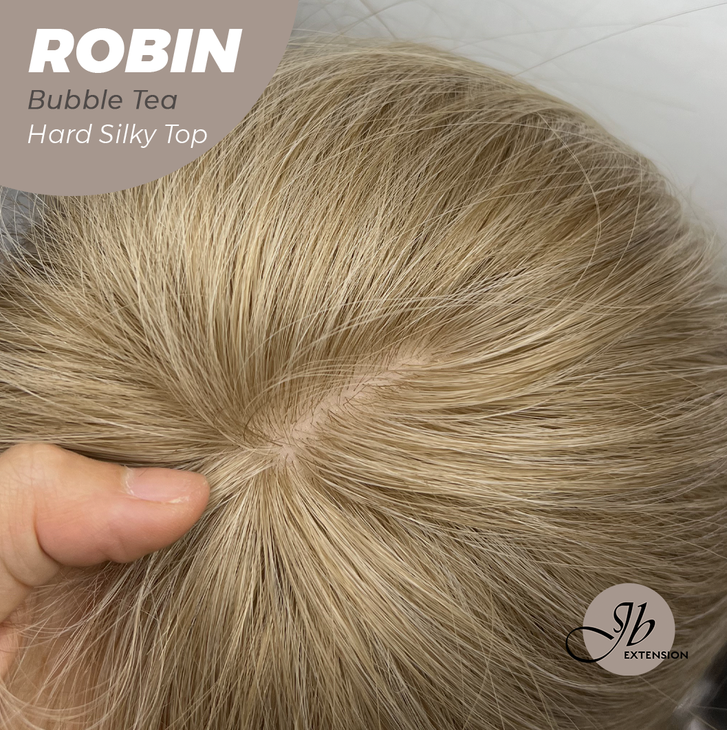 JBEXTENSION 22 Inches Scalpiana Bubble Tea Wolf Cut 3.5X4 Hard Silky Top Natural Scalp Effect Wig ROBIN BUBBLE TEA