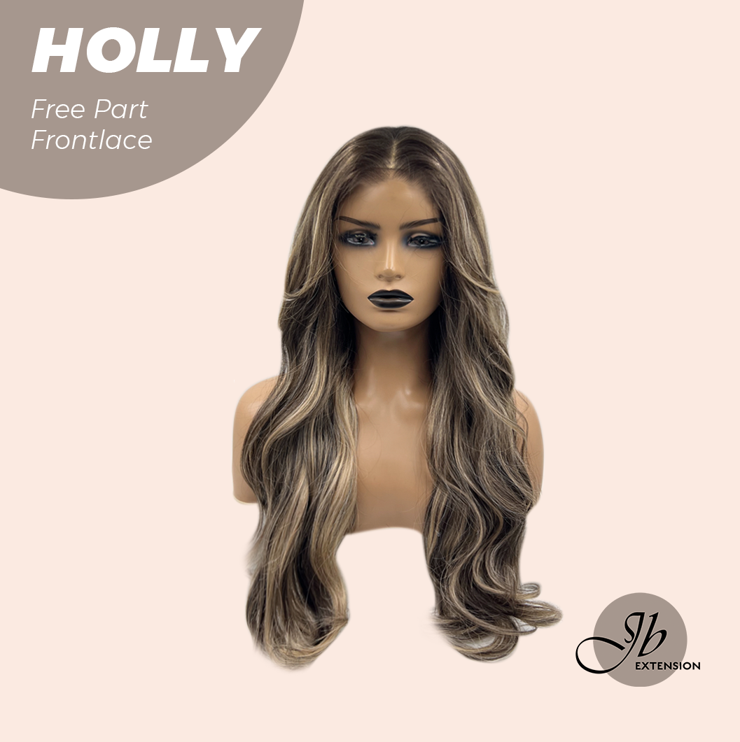Get the Influencer Look with Brown With Highlight Wave Pre-Cut Wig HOLLY