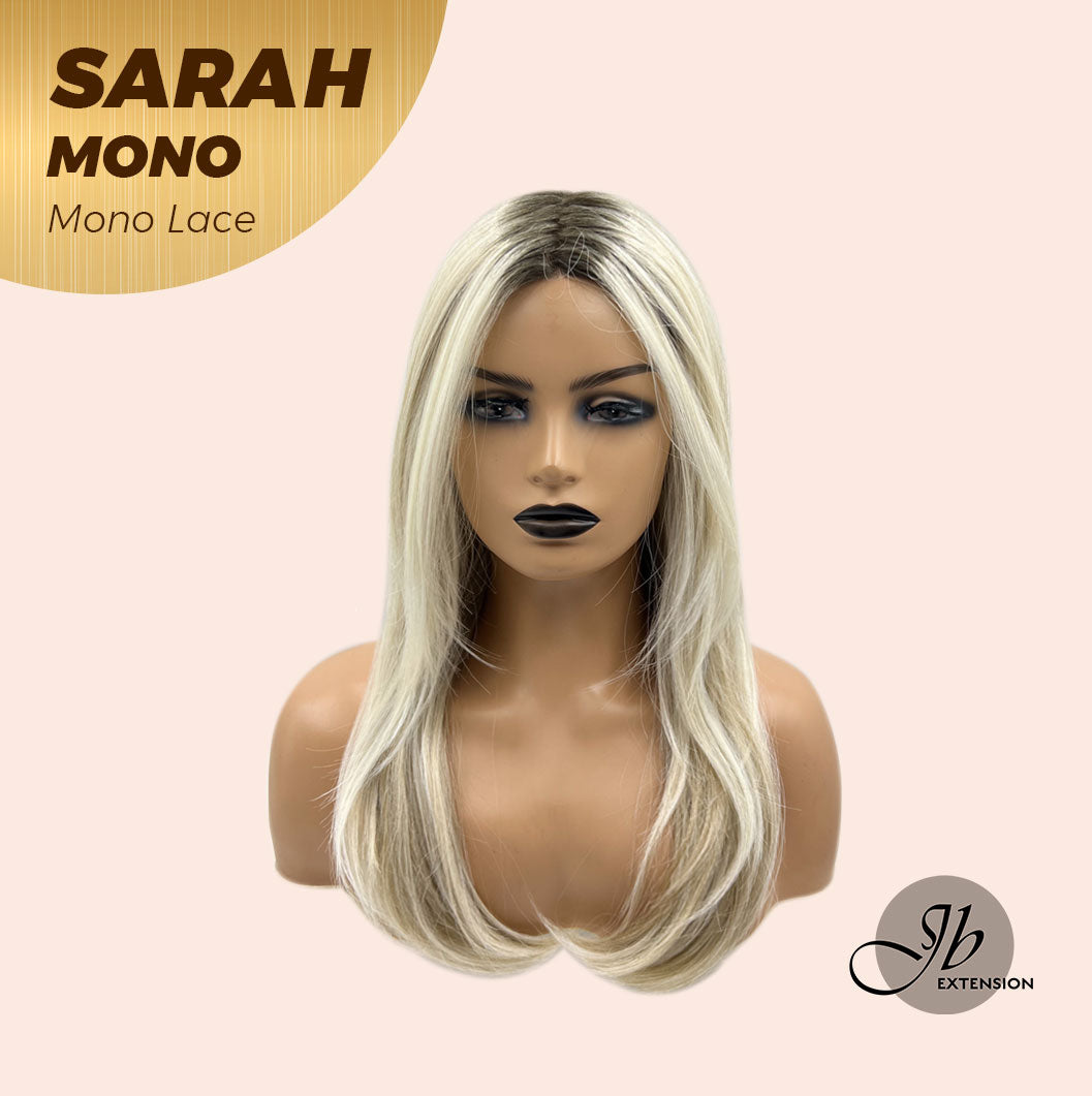 Nichole's Selection - SARAH MONO Monofilament Handmade Wig 6X5 Full Monofilament Hand Tied Top Wig 22 Inches Blonde Color Full Mono Lace Glueless Wig SARAH MONO【BENDY EAR TABS】