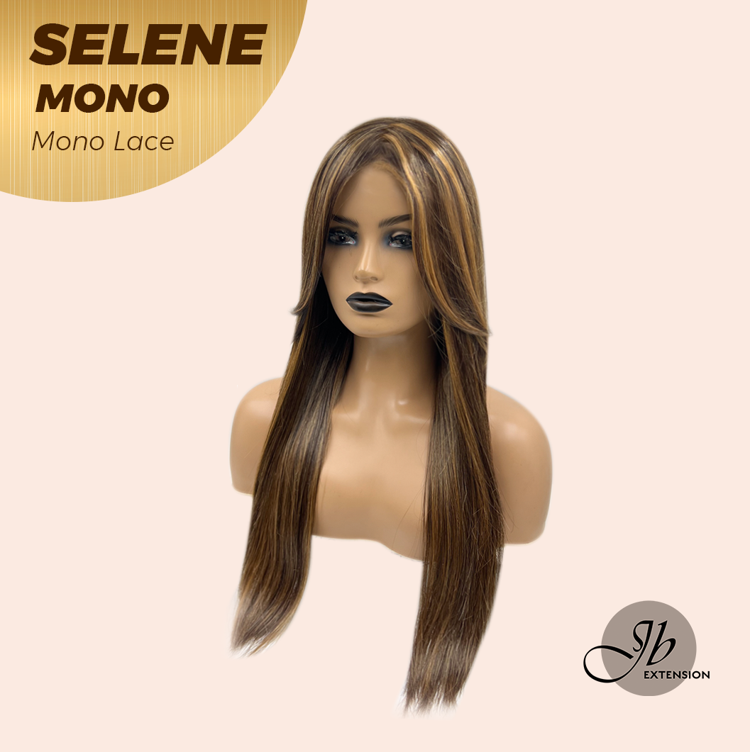 [PRE-ORDER] HOT OF SEASON -  SELENE MONO Monofilament Handmade Wig 6X5 Full Monofilament Hand Tied Top Wig 25 Inches Caramel Mono Lace Wig With Anti-slip Silicone Strips Glueless Wig SELENE MONO【BENDY EAR TABS】
