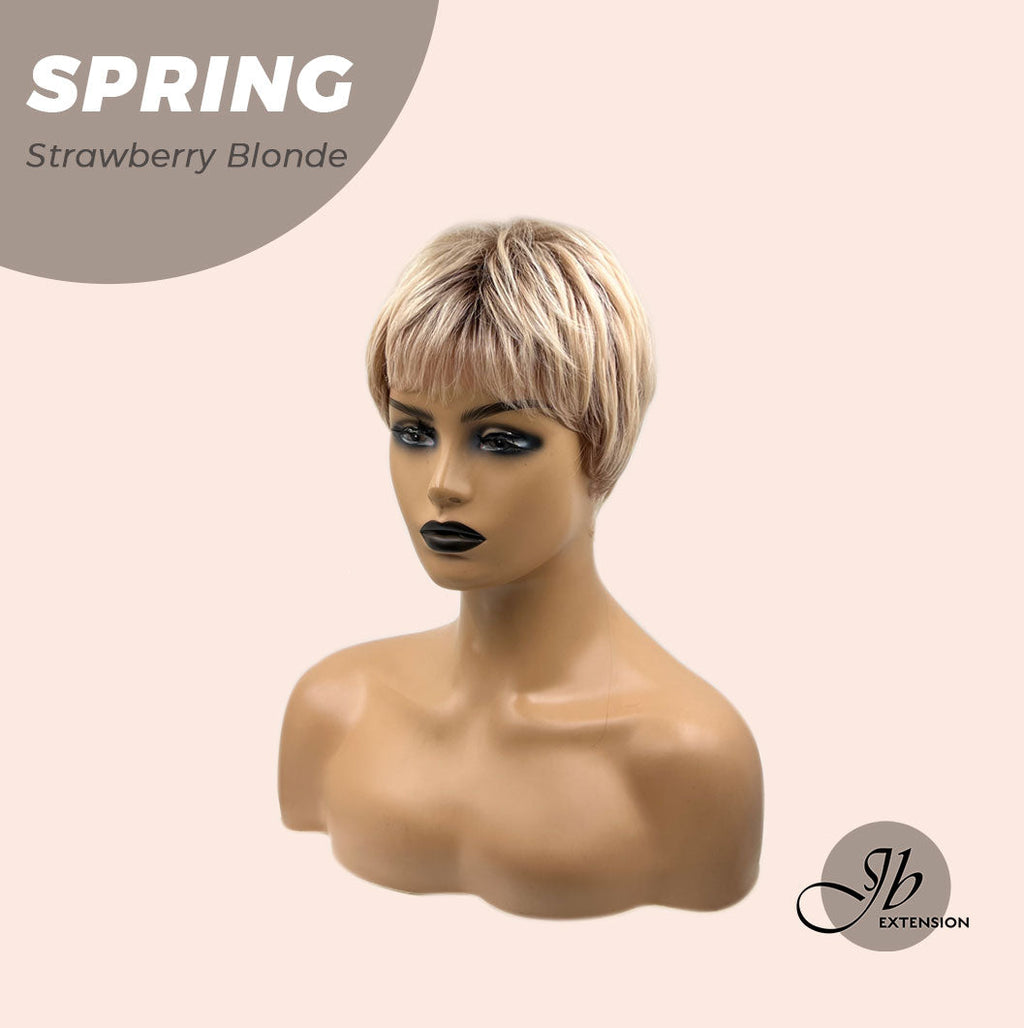 JBEXTENSION Pixie Cut Strawberry Blonde Peach Fashion Women Wig SPRING STRAWBERRY BLONDE