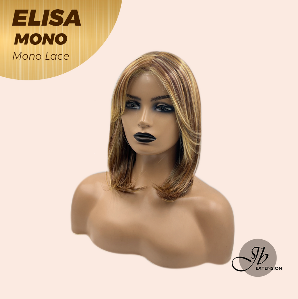 [PRE-ORDER] JBEXTENSION ELISA MONO Monofilament Handmade Wig 6X5 Full Monofilament Hand Tied Top Wig 16 Inches Crème Caramel Mono Lace Wig With Anti-slip Silicone Strips Glueless Wig ELISA MONO【BENDY EAR TABS】