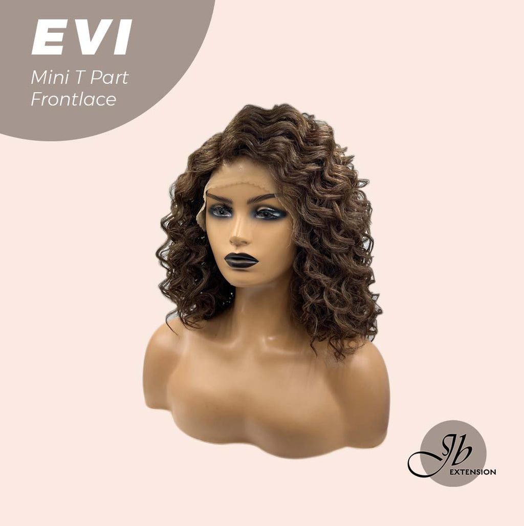 [PRE-ORDER] Nichole's Selection -15 Inches Deep Curly Brown Side Part Mini T Part Frontlace Glueless Wig EVI