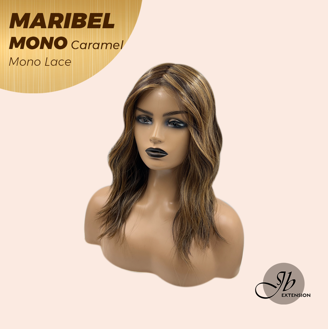 [PRE-ORDER] JBEXTENSION MARIBEL MONO Monofilament Handmade Wig 6X5 Full Monofilament Hand Tied Top Wig 16 Inches Caramel Wave Mono Lace Wig With Anti-slip Silicone Strips Glueless Wig MARIBEL MONO CARAMEL【BENDY EAR TABS】