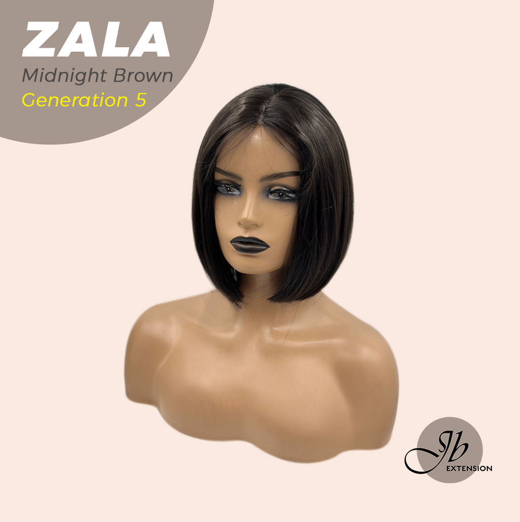 JBEXTENSION GENERATION FIVE 12 Inches Bob Cut Midnight Brown( Black/Brown) Wig ZALA G5 MIDNIGHT BROWN ( Black/Brown)