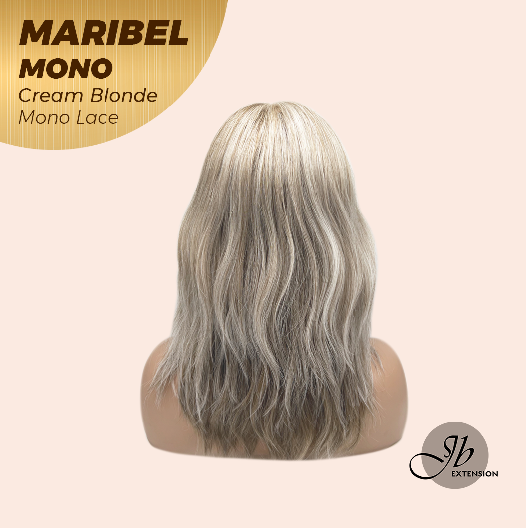 [PRE-ORDER] JBEXTENSION MARIBEL MONO CREAM BLONDE Monofilament Handmade Wig 6X5 Full Monofilament Hand Tied Top Wig 16 Inches Cream Blonde Wave Mono Lace Wig With Anti-slip Silicone Strips Glueless Wig MARIBEL MONO CREAM BLONDE【BENDY EAR TABS】