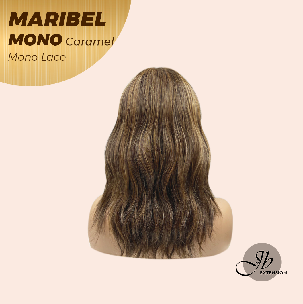 [PRE-ORDER] JBEXTENSION MARIBEL MONO Monofilament Handmade Wig 6X5 Full Monofilament Hand Tied Top Wig 16 Inches Caramel Wave Mono Lace Wig With Anti-slip Silicone Strips Glueless Wig MARIBEL MONO CARAMEL【BENDY EAR TABS】
