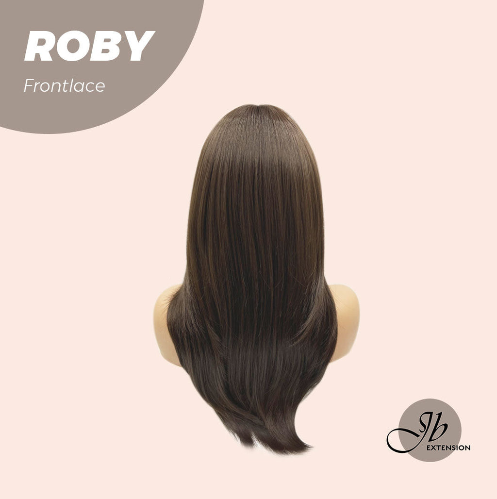 Nichole's Selection -22 Inches Brown Medium Length Women Pre-Cut Frontlace Glueless Wig ROBY