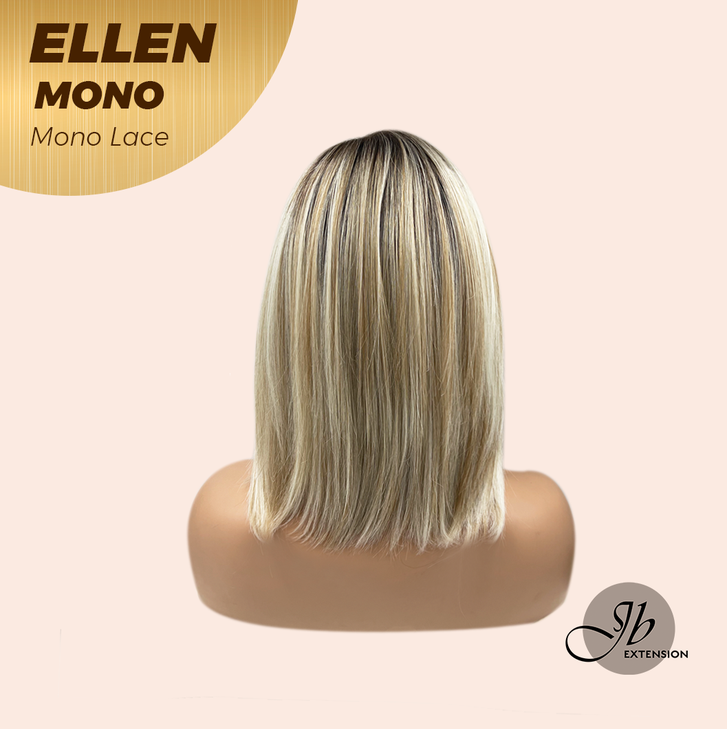 [PRE-ORDER] HOT OF SEASON -  ELLEN MONO Full Monofilament Handmade Full Lace Full Hand Tied Wig 12 Inches Blonde Mono Lace Handmade Futura Fiber Wig Glueless Wig ELLEN MONO【BENDY EAR TABS】
