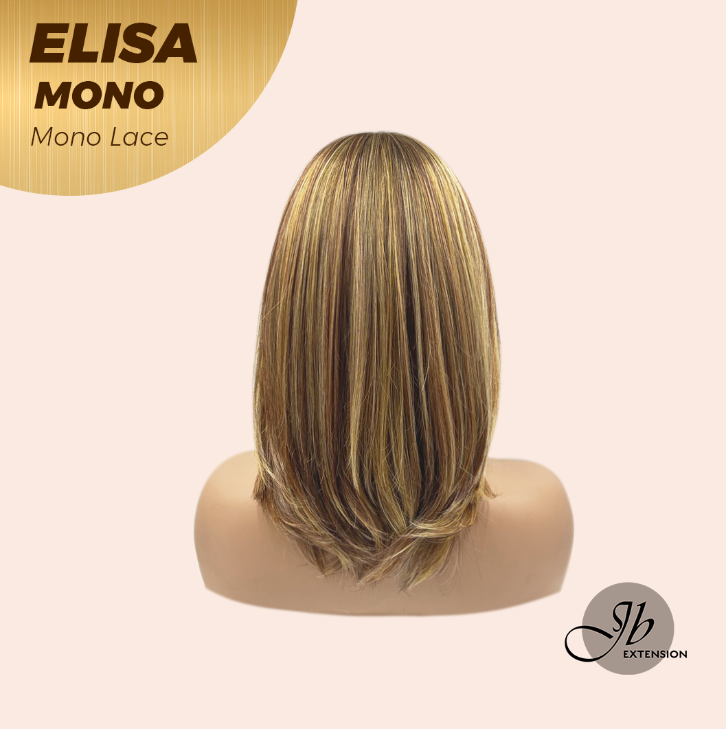 [PRE-ORDER] JBEXTENSION ELISA MONO Monofilament Handmade Wig 6X5 Full Monofilament Hand Tied Top Wig 16 Inches Crème Caramel Mono Lace Wig With Anti-slip Silicone Strips Glueless Wig ELISA MONO【BENDY EAR TABS】