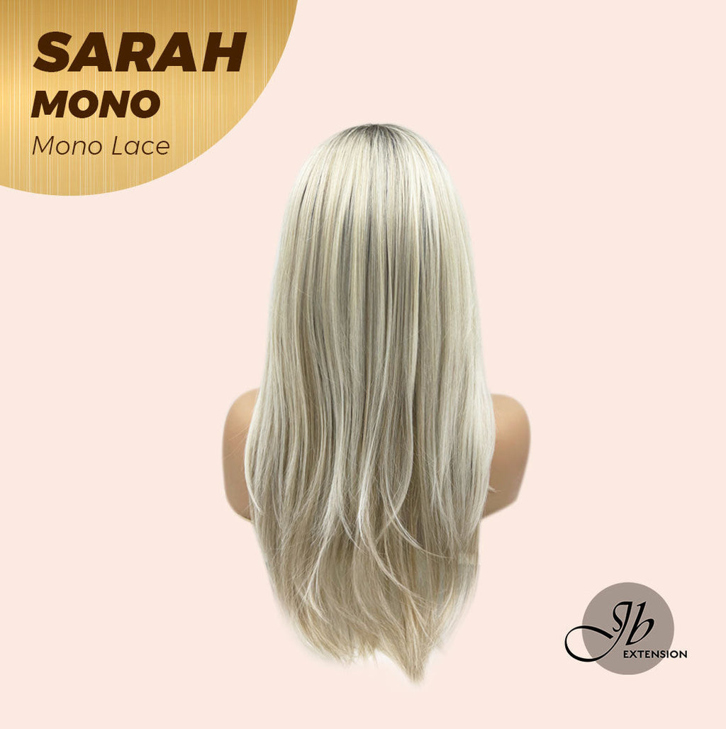 Nichole's Selection - SARAH MONO Monofilament Handmade Wig 6X5 Full Monofilament Hand Tied Top Wig 22 Inches Blonde Color Full Mono Lace Glueless Wig SARAH MONO【BENDY EAR TABS】