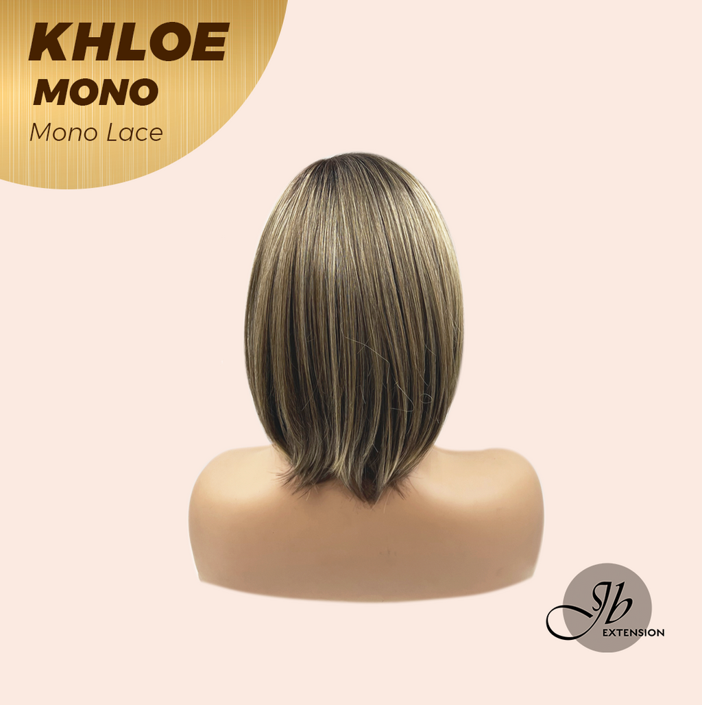 [PRE-ORDER] JBEXTENSION KHLOE MONO Monofilament Handmade Wig 6X5 Full Monofilament Hand Tied Top Wig 12 Inches Bob Cut Hazelnut Blonde Highlight Mono Lace Handmade Futura Fiber Wig With Anti-slip Silicone Strips Glueless Wig KHLOE MONO【BENDY EAR TABS】