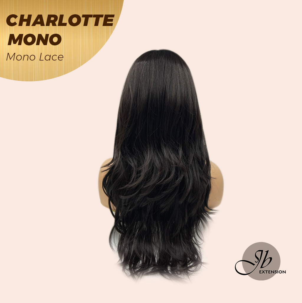[PRE-ORDER] JBEXTENSION CHARLOTTE MONO Partial Monofilament Wig 22 Inches Natural Black Partial Mono Lace Glueless Wig CHARLOTTE MONO【BENDY EAR TABS】