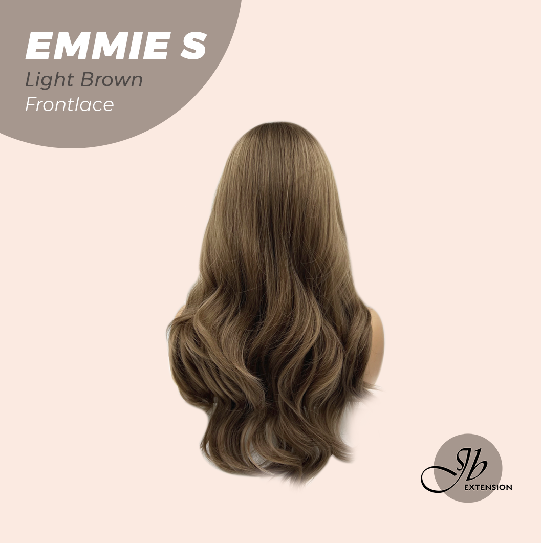 Nichole's Selection - 22 Inches Curly Light Brown Pre-Cut Frontlace Glueless Wig EMMIE S LIGHT BROWN