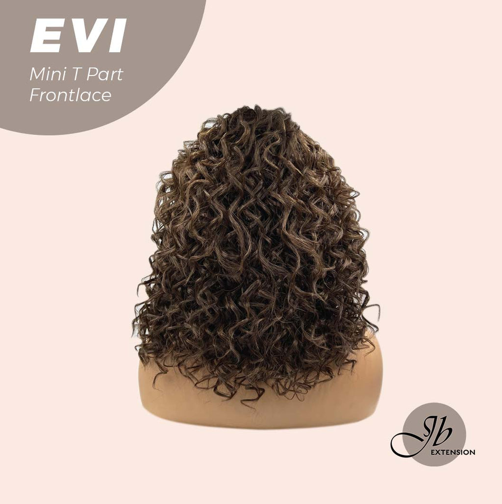 [PRE-ORDER] Nichole's Selection -15 Inches Deep Curly Brown Side Part Mini T Part Frontlace Glueless Wig EVI