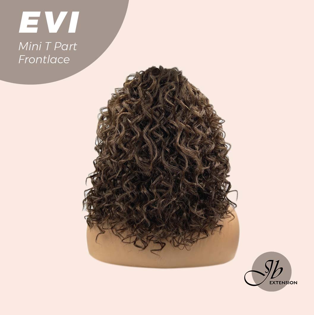 [PRE-ORDER] Nichole's Selection -15 Inches Deep Curly Brown Side Part Mini T Part Frontlace Glueless Wig EVI