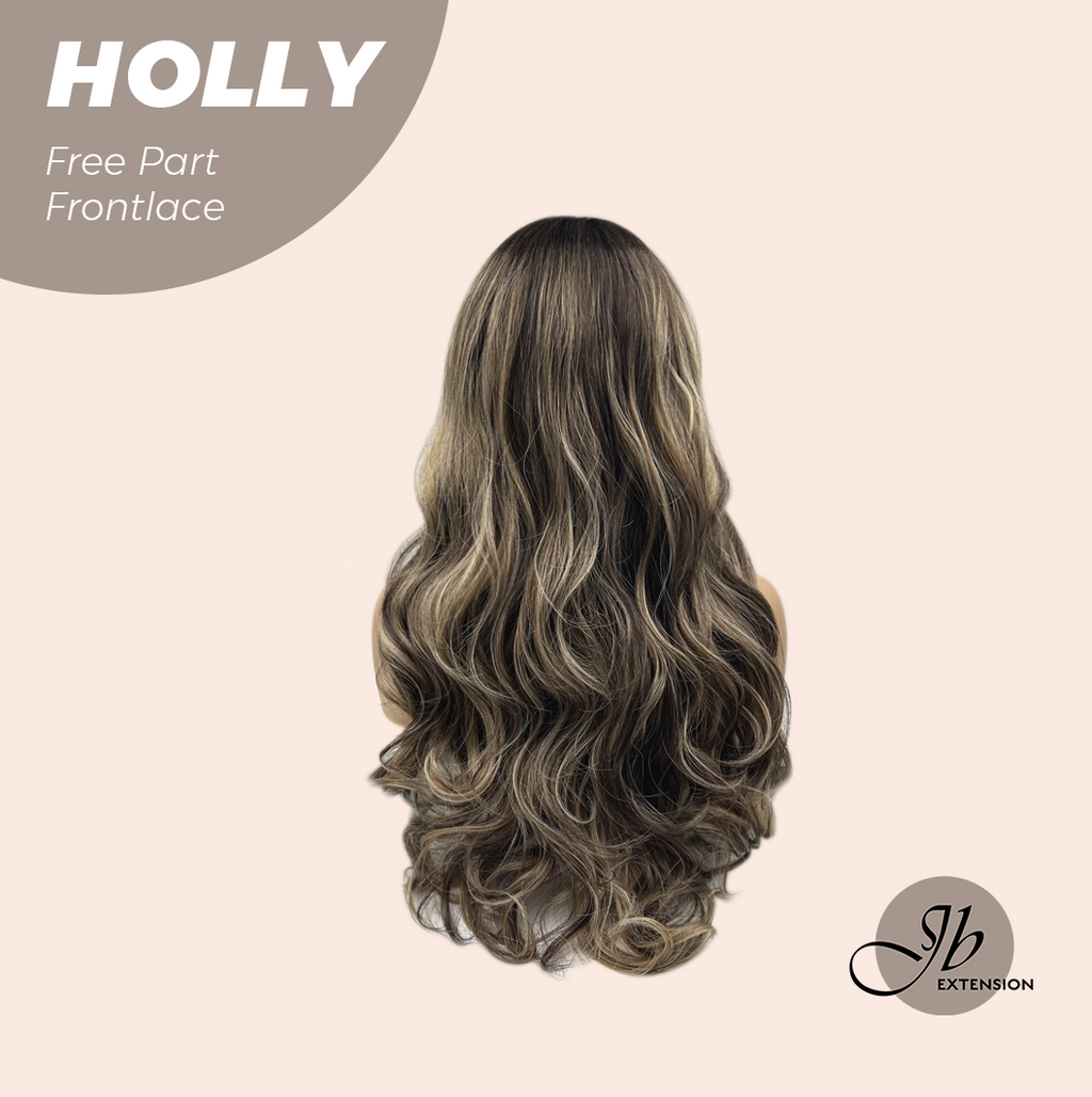 Get the Influencer Look with Brown With Highlight Wave Pre-Cut Wig HOLLY