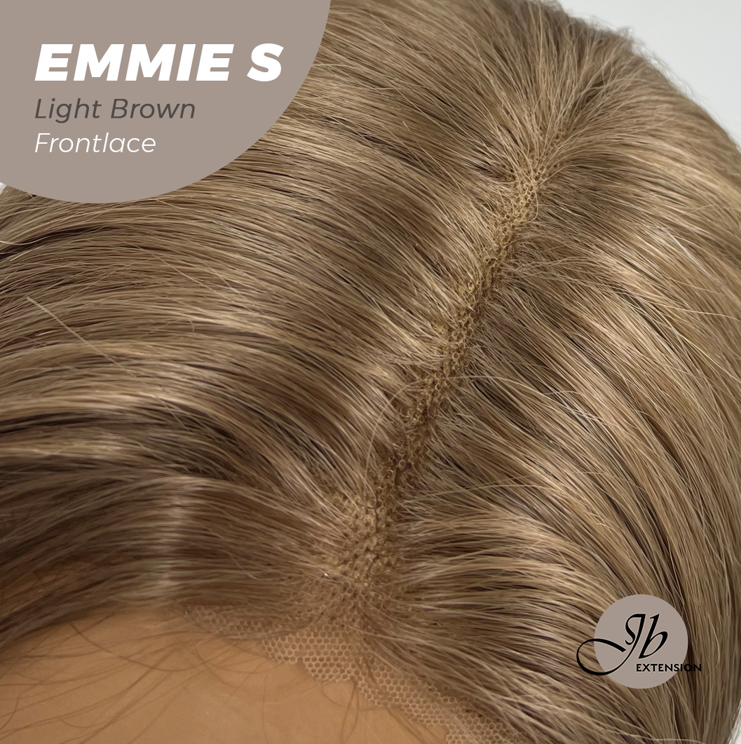 Nichole's Selection - 22 Inches Curly Light Brown Pre-Cut Frontlace Glueless Wig EMMIE S LIGHT BROWN