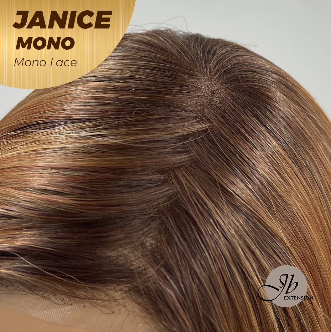 HOT OF SEASON -  JANICE MONO Monofilament Handmade Wig 6X5 Full Monofilament Hand Tied Top Wig 20 Inches Copper Mono Lace Wig With Anti-slip Silicone Strips Glueless Wig JANICE MONO【BENDY EAR TABS】