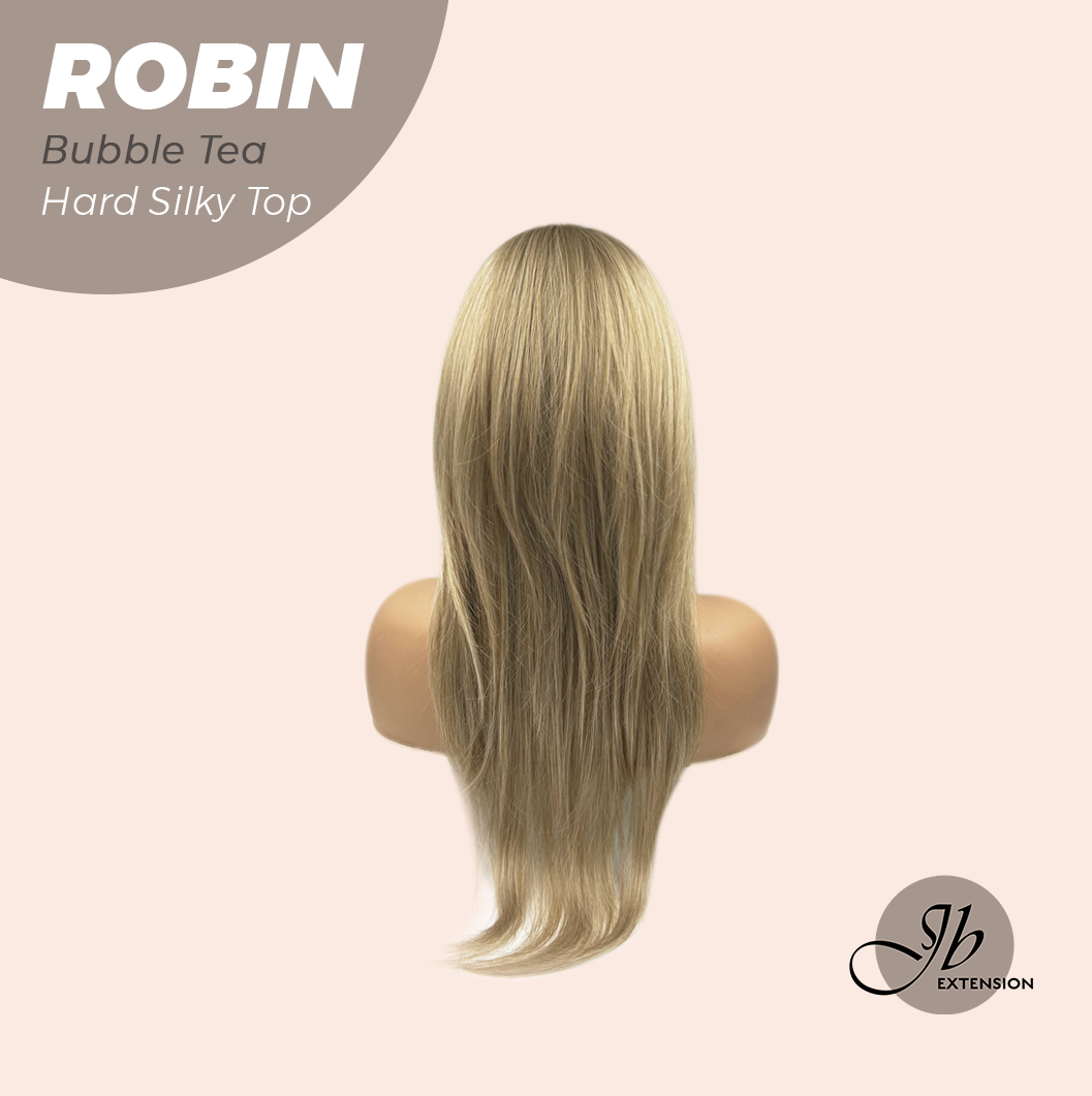 JBEXTENSION 22 Inches Scalpiana Bubble Tea Wolf Cut 3.5X4 Hard Silky Top Natural Scalp Effect Wig ROBIN BUBBLE TEA