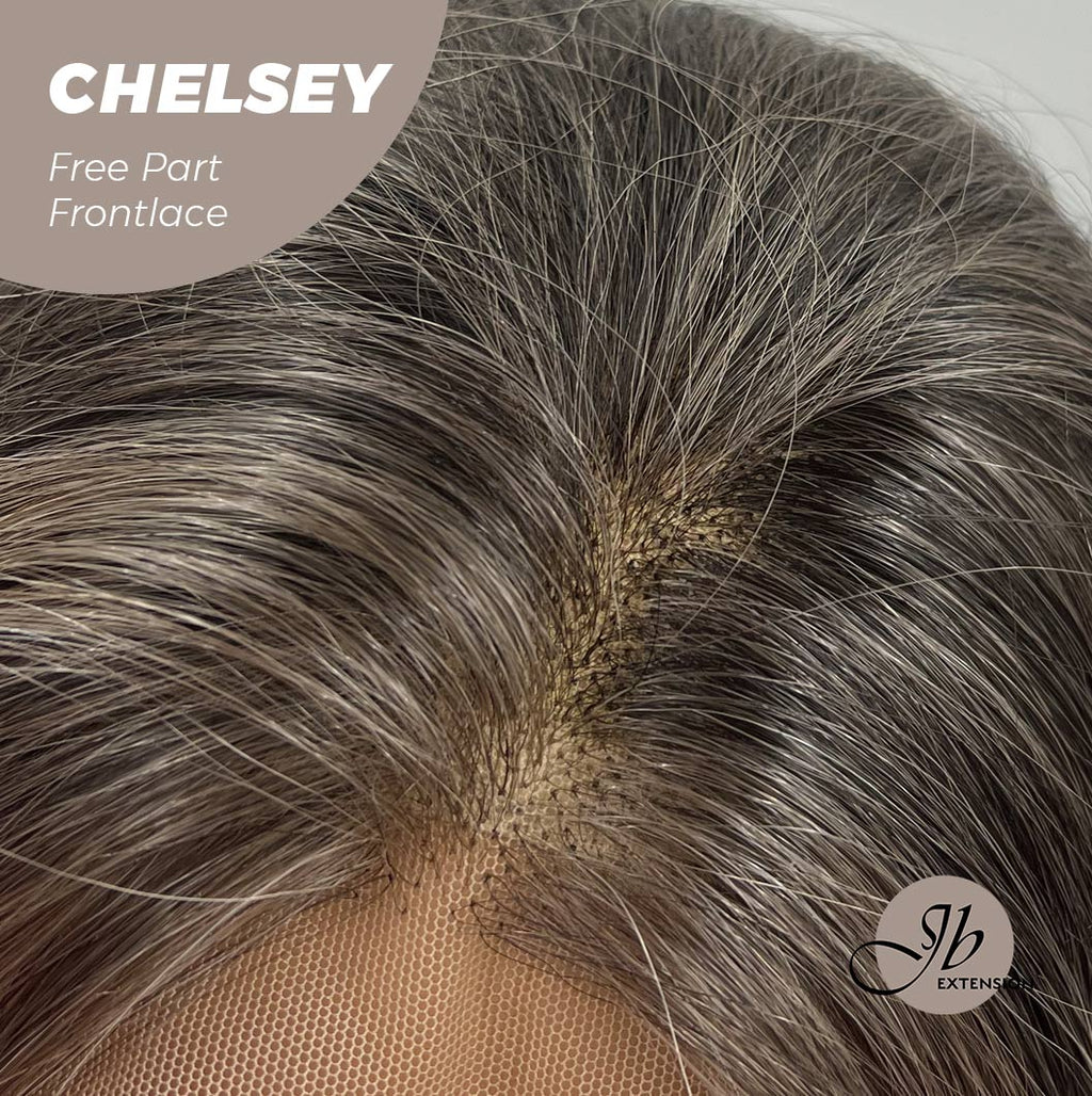 Nichole's Selection - 26 Inches Curly Mix Blonde Free Part Pre-Cut Frontlace Glueless Wig CHELSEY