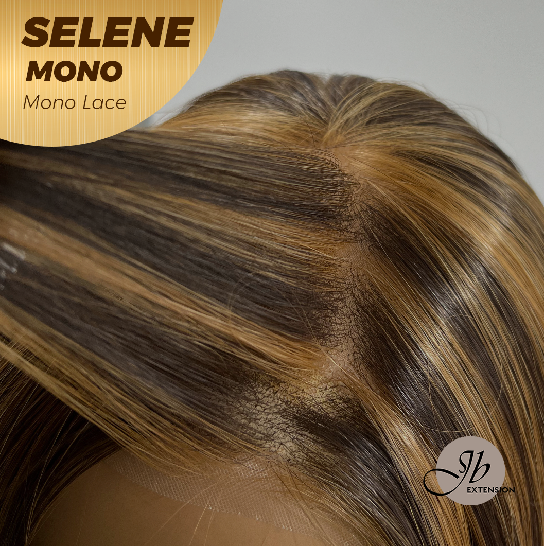 [PRE-ORDER] HOT OF SEASON -  SELENE MONO Monofilament Handmade Wig 6X5 Full Monofilament Hand Tied Top Wig 25 Inches Caramel Mono Lace Wig With Anti-slip Silicone Strips Glueless Wig SELENE MONO【BENDY EAR TABS】