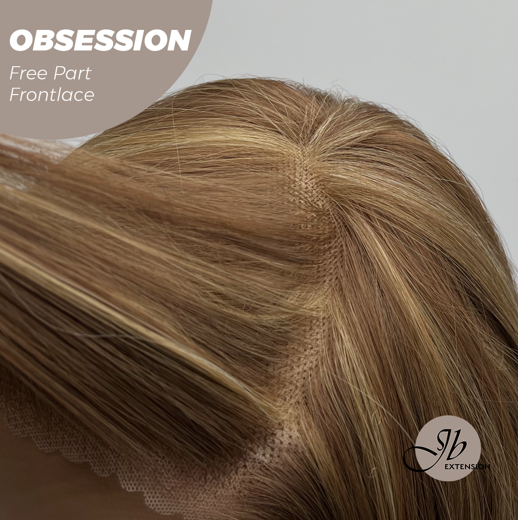 Nichole's Selection - 24 Inches Brown With Highlight Wave 13X6 Pre-Cut Free Part Frontlace Glueless Wig OBSESSION
