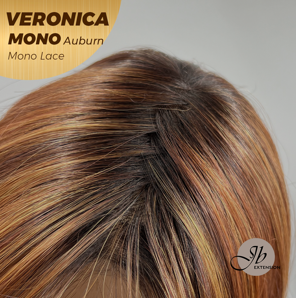 [PRE-ORDER] Nichole's Selection - VERONICA MONO Monofilament Handmade Wig 6X5 Full Monofilament Hand Tied Top Wig 12 Inches Auburn Wave Mono Lace Wig With Anti-slip Silicone Strips Glueless Wig VERONICA MONO AUBURN【BENDY EAR TABS】