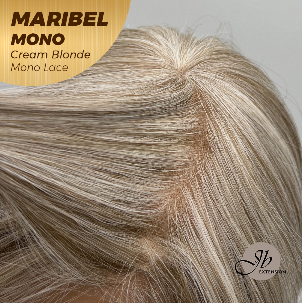 [PRE-ORDER] JBEXTENSION MARIBEL MONO CREAM BLONDE Monofilament Handmade Wig 6X5 Full Monofilament Hand Tied Top Wig 16 Inches Cream Blonde Wave Mono Lace Wig With Anti-slip Silicone Strips Glueless Wig MARIBEL MONO CREAM BLONDE【BENDY EAR TABS】