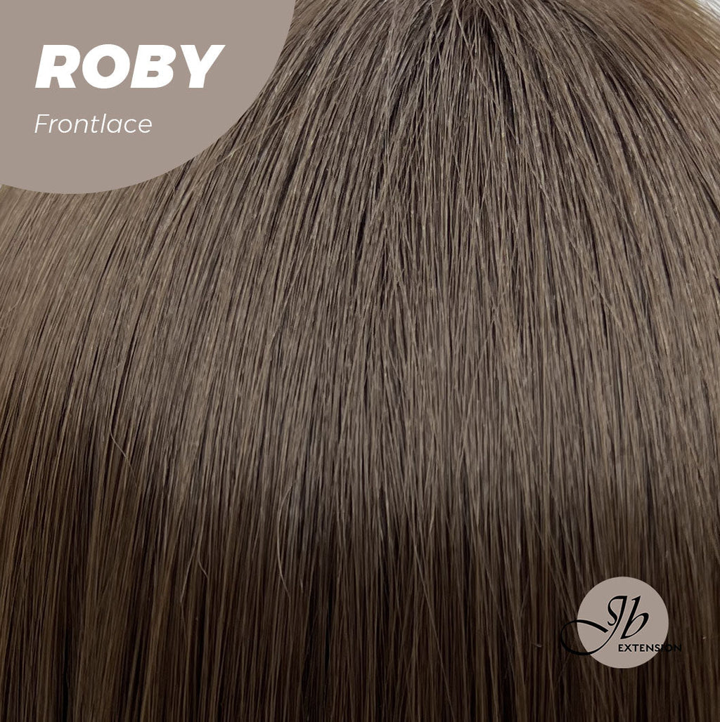 Get the Influencer Look with22 Inches Brown Medium Length Women Pre-Cut Frontlace Glueless Wig ROBY