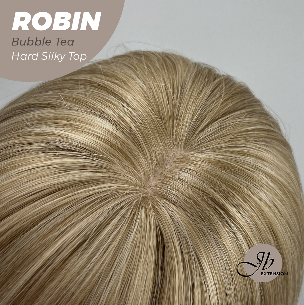 JBEXTENSION 22 Inches Scalpiana Bubble Tea Wolf Cut 3.5X4 Hard Silky Top Natural Scalp Effect Wig ROBIN BUBBLE TEA