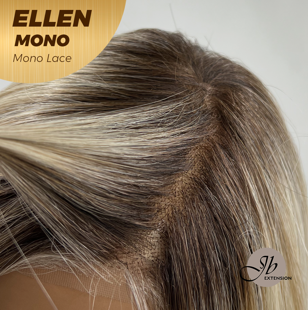 [PRE-ORDER] HOT OF SEASON -  ELLEN MONO Full Monofilament Handmade Full Lace Full Hand Tied Wig 12 Inches Blonde Mono Lace Handmade Futura Fiber Wig Glueless Wig ELLEN MONO【BENDY EAR TABS】