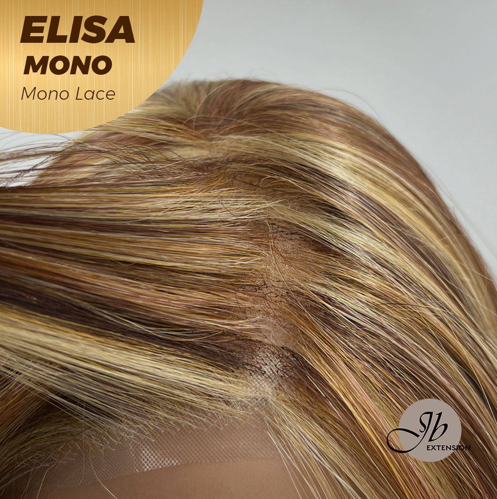 [PRE-ORDER] JBEXTENSION ELISA MONO Monofilament Handmade Wig 6X5 Full Monofilament Hand Tied Top Wig 16 Inches Crème Caramel Mono Lace Wig With Anti-slip Silicone Strips Glueless Wig ELISA MONO【BENDY EAR TABS】