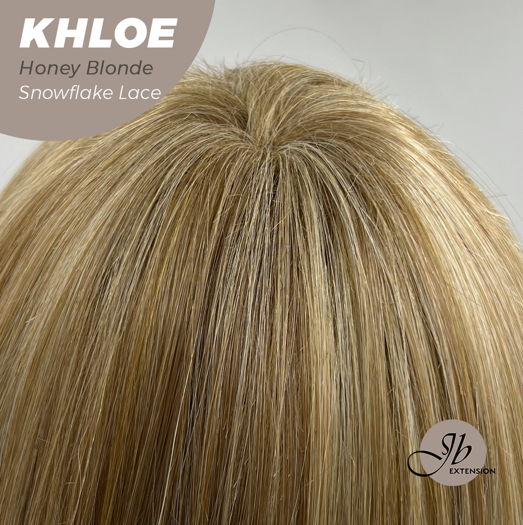 HOT OF SEASON - 12 Inches Bob Cut Honey Blonde Pre-Cut Snowflake Lace Frontlace Glueless Wig KHLOE HONEY BLONDE【PERMATEASE】【BENDY EAR TABS】