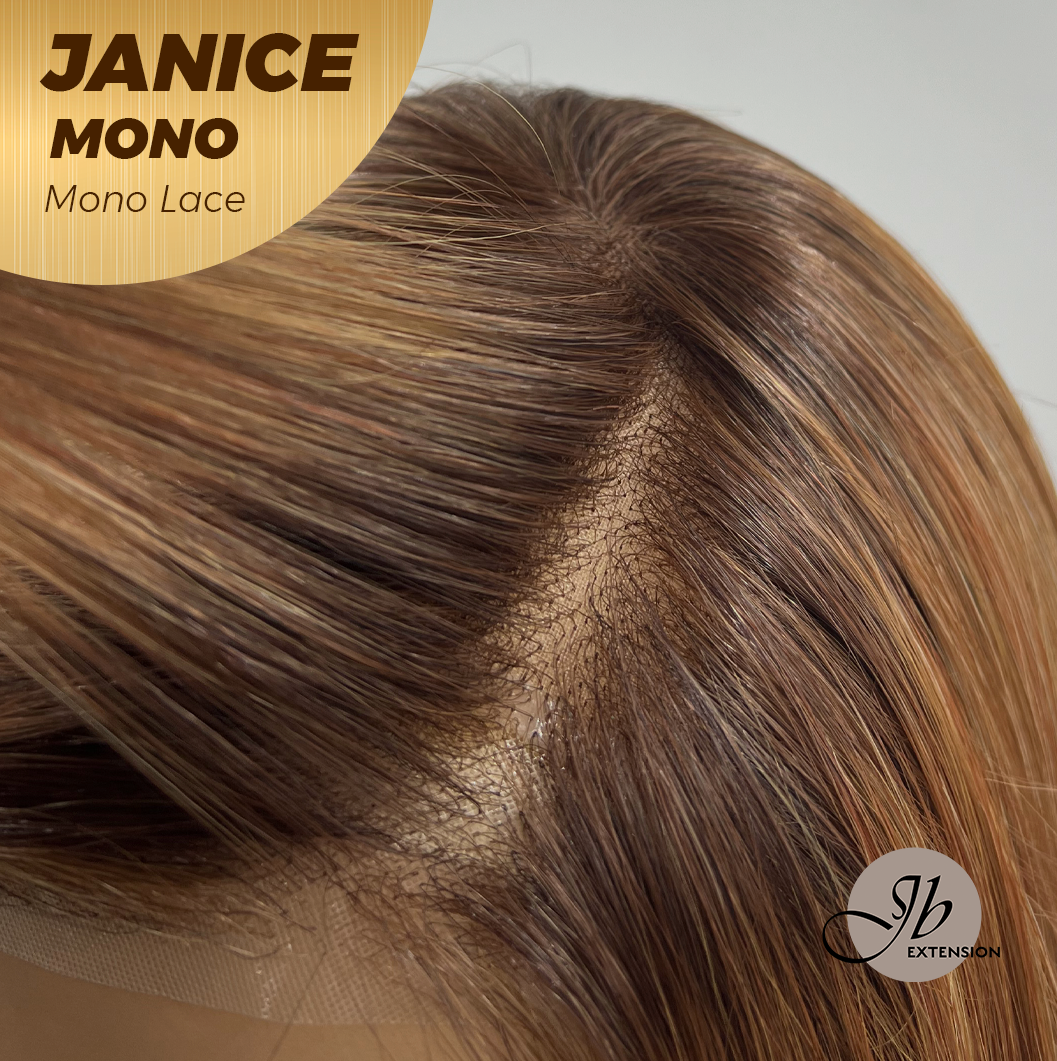 HOT OF SEASON -  JANICE MONO Monofilament Handmade Wig 6X5 Full Monofilament Hand Tied Top Wig 20 Inches Copper Mono Lace Wig With Anti-slip Silicone Strips Glueless Wig JANICE MONO【BENDY EAR TABS】