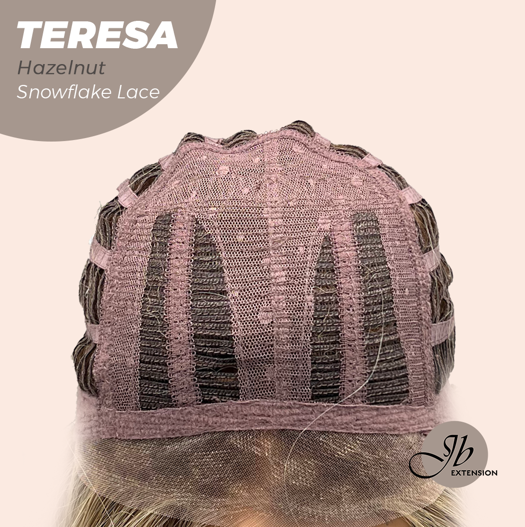 JBEXTENSION 18 Inches Hazelnut Pre-Cut Snowflake Lace Frontlace Glueless Wig TERESA HAZELNUT【PERMATEASE】【BENDY EAR TABS】- M/L