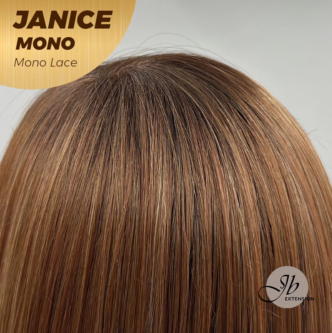 HOT OF SEASON -  JANICE MONO Monofilament Handmade Wig 6X5 Full Monofilament Hand Tied Top Wig 20 Inches Copper Mono Lace Wig With Anti-slip Silicone Strips Glueless Wig JANICE MONO【BENDY EAR TABS】