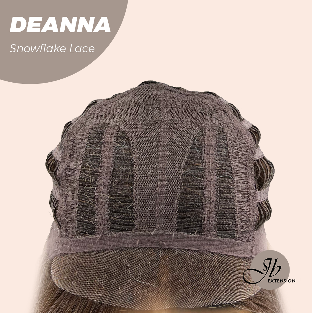 JBEXTENSION 20 Inches Apricot Pre-Cut Snowflake Lace Frontlace Glueless Wig DEANNA SNOWFLAKE【PERMATEASE】【BENDY EAR TABS】