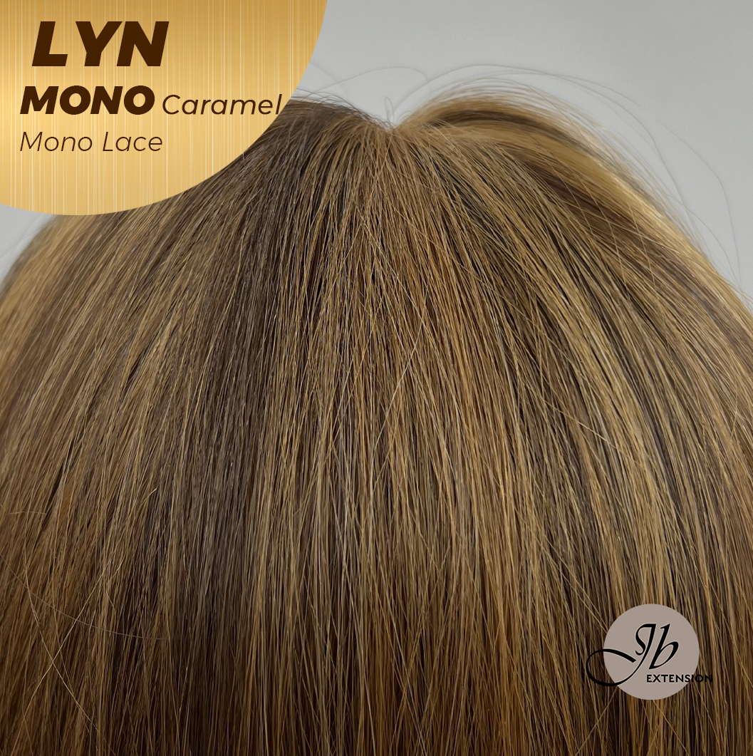 HOT OF SEASON - 17 Inches Caramel Partial Mono Lace Glueless Wig LYN MONO CARAMEL【BENDY EAR TABS】