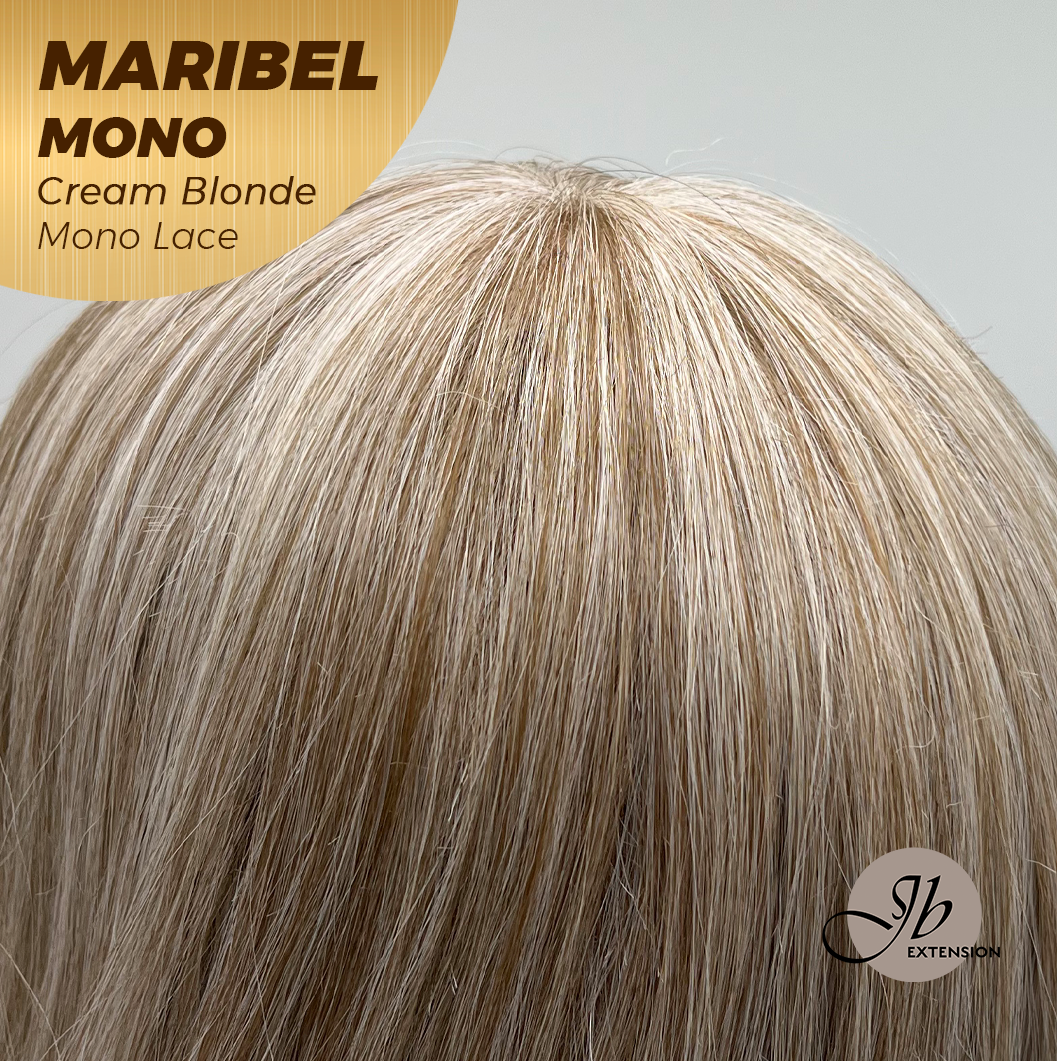 [PRE-ORDER] JBEXTENSION MARIBEL MONO CREAM BLONDE Monofilament Handmade Wig 6X5 Full Monofilament Hand Tied Top Wig 16 Inches Cream Blonde Wave Mono Lace Wig With Anti-slip Silicone Strips Glueless Wig MARIBEL MONO CREAM BLONDE【BENDY EAR TABS】