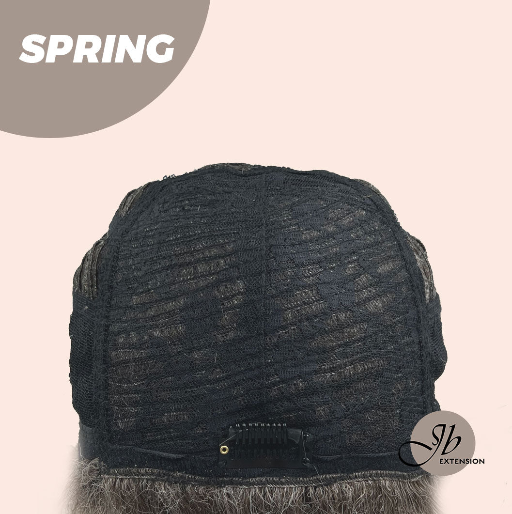 Rachel's Pick-Get Pixie Cut Silver Half Real Human Hair Half Futura Fiber Fashion Women Wig SPRING