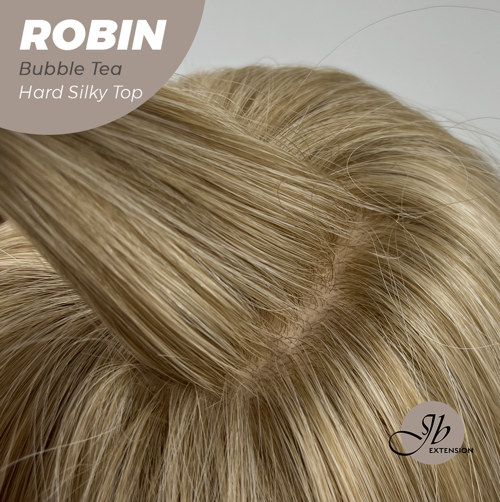JBEXTENSION 22 Inches Scalpiana Bubble Tea Wolf Cut 3.5X4 Hard Silky Top Natural Scalp Effect Wig ROBIN BUBBLE TEA