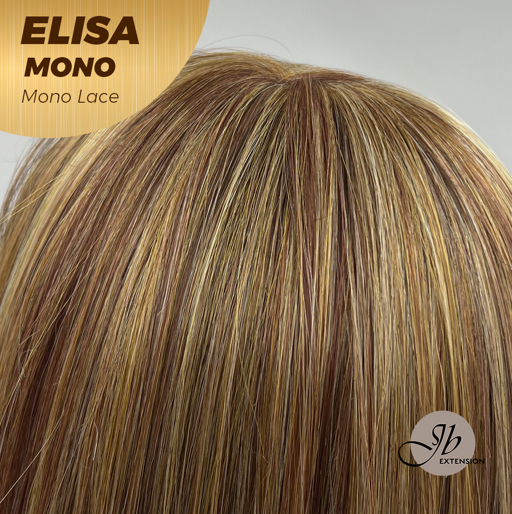 [PRE-ORDER] JBEXTENSION ELISA MONO Monofilament Handmade Wig 6X5 Full Monofilament Hand Tied Top Wig 16 Inches Crème Caramel Mono Lace Wig With Anti-slip Silicone Strips Glueless Wig ELISA MONO【BENDY EAR TABS】