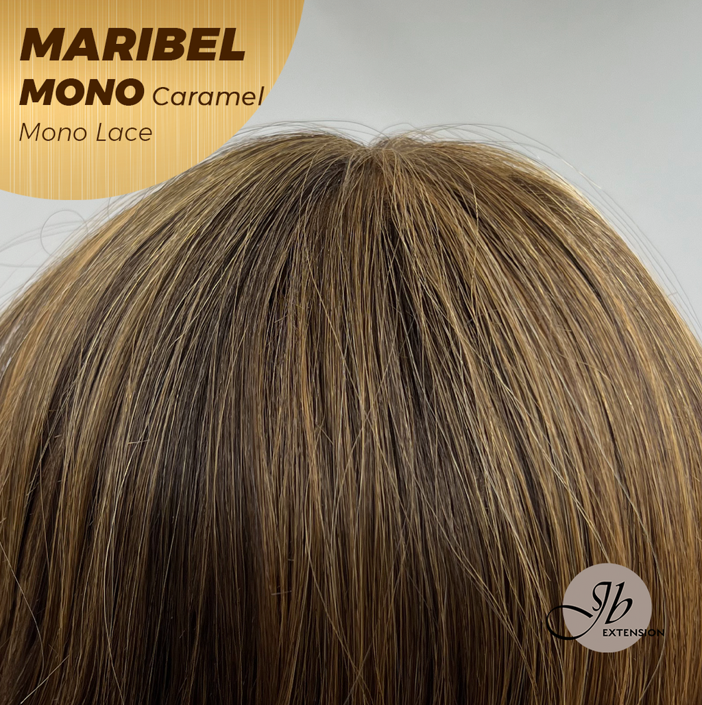 [PRE-ORDER] HOT OF SEASON - 16 Inches Caramel Wave Monofilament Handmade Wig 6X5 Full Monofilament Hand Tied Top Wig Lace Wig With Anti-slip Silicone Strips Glueless Wig MARIBEL MONO CARAMEL【BENDY EAR TABS】