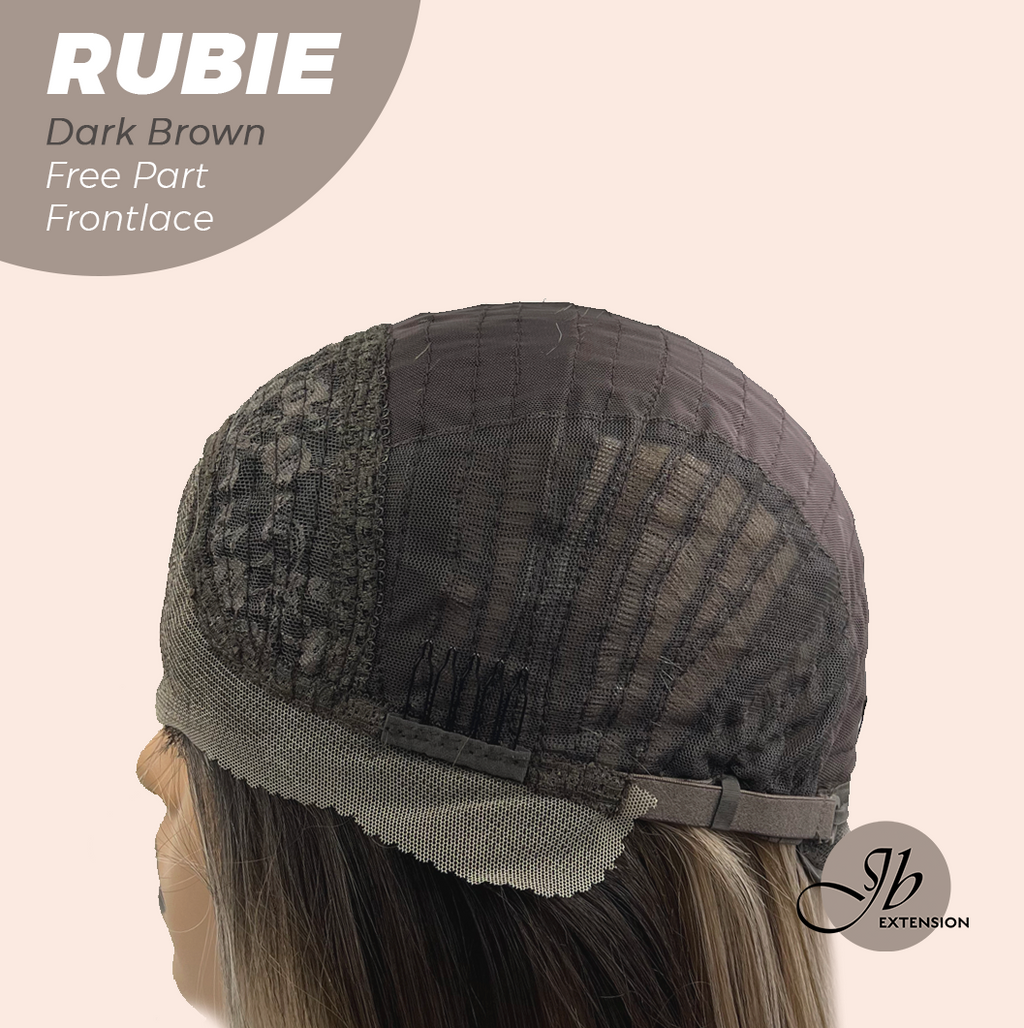 Get the Influencer Look with 30 Inches Dark Brown With Highlight Long Straight Fiber X-RUBIE DARK BROWN