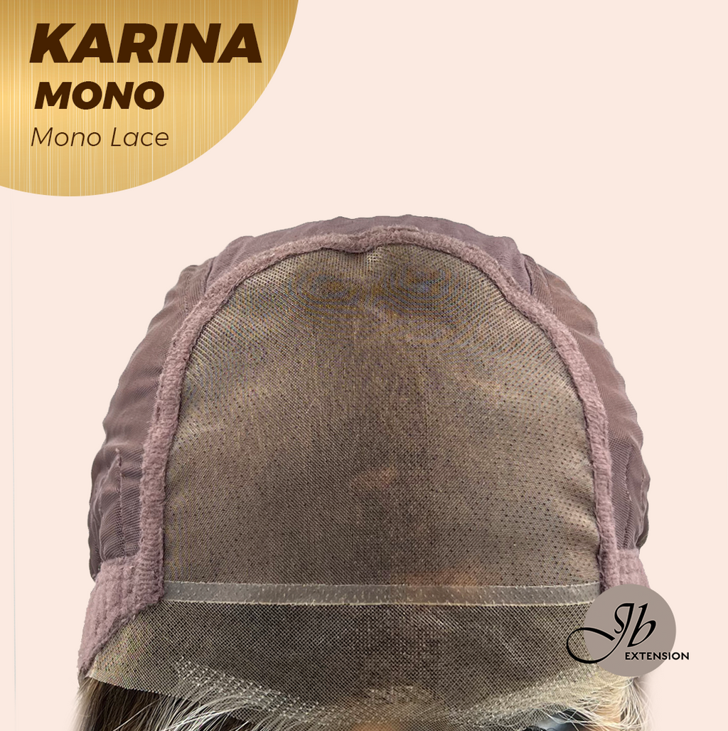 JBEXTENSION KARINA MONO Full Monofilament Handmade Full Lace Full Hand Tied Wig 14 Inches Blonde Mono Lace Handmade Futura Fiber Wig Glueless Wig KARINA MONO【BENDY EAR TABS】