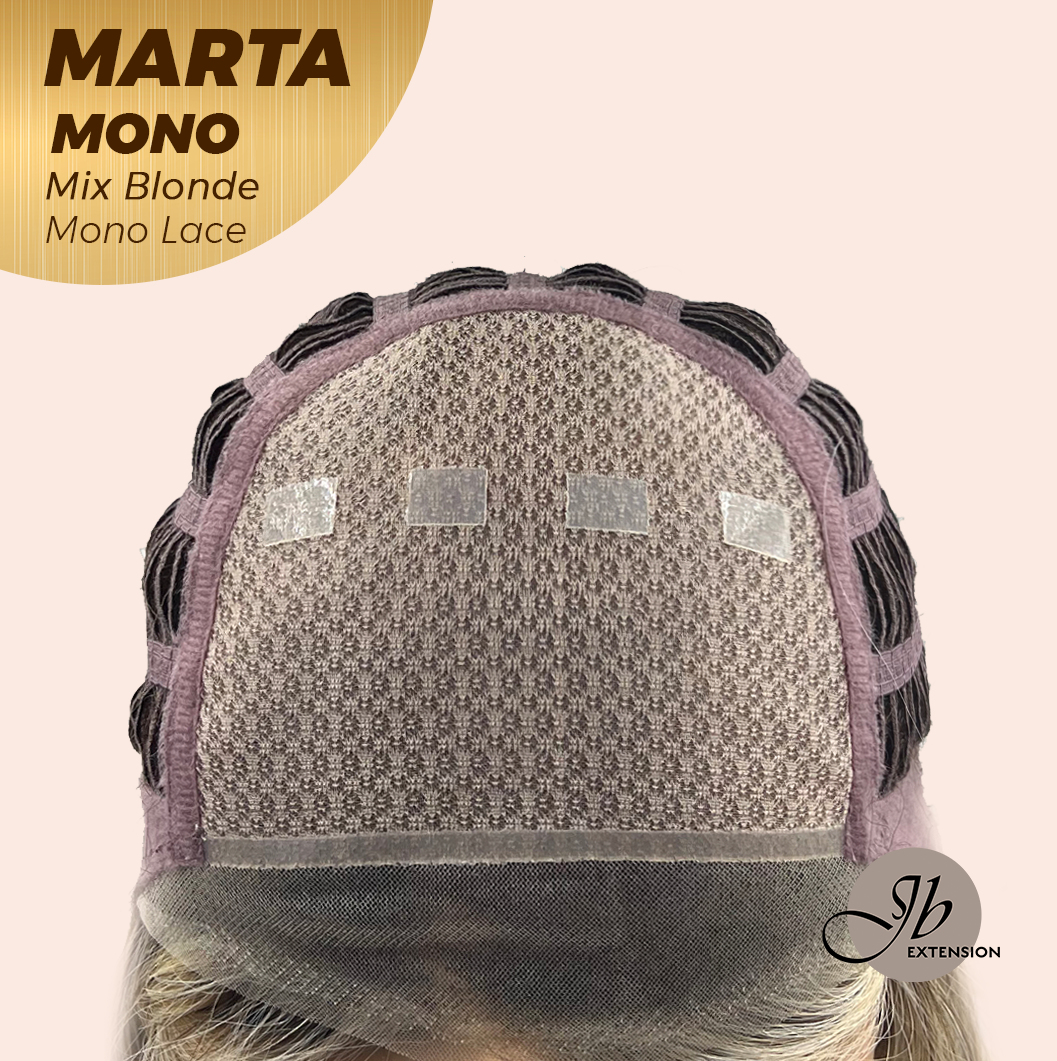 [PRE-ORDER] JBEXTENSION MARTA MONO MIX BLONDE Monofilament Handmade Wig 6X5 Full Monofilament Hand Tied Top Wig 10 Inches Mix Blonde Mono Lace Handmade Futura Fiber Wig With Anti-slip Silicone Strips Glueless Wig MARTA MONO MIX BLONDE【BENDY EAR TABS】