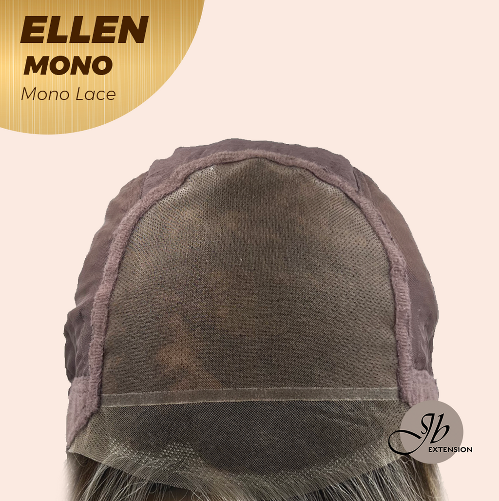 [PRE-ORDER] JBEXTENSION ELLEN MONO Full Monofilament Handmade Full Lace Full Hand Tied Wig 12 Inches Blonde Mono Lace Handmade Futura Fiber Wig Glueless Wig ELLEN MONO【BENDY EAR TABS】