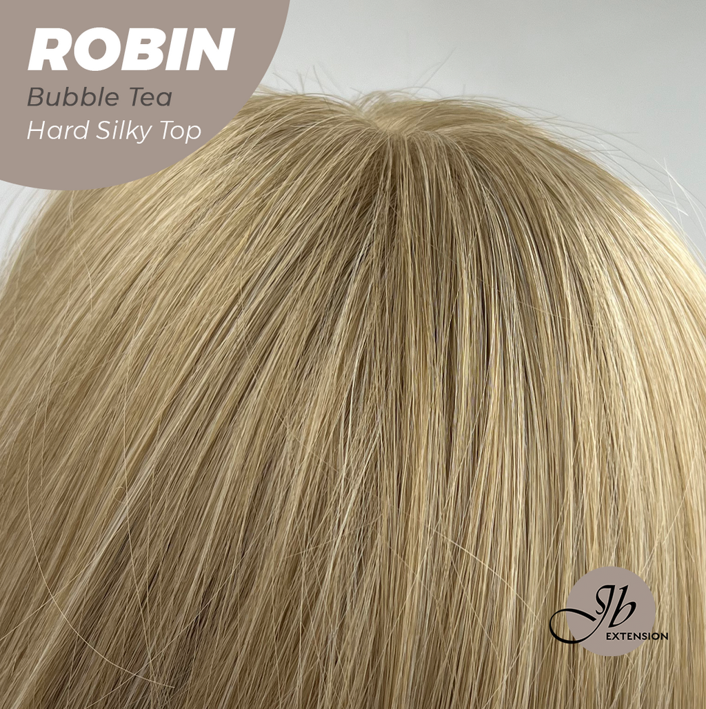 JBEXTENSION 22 Inches Scalpiana Bubble Tea Wolf Cut 3.5X4 Hard Silky Top Natural Scalp Effect Wig ROBIN BUBBLE TEA